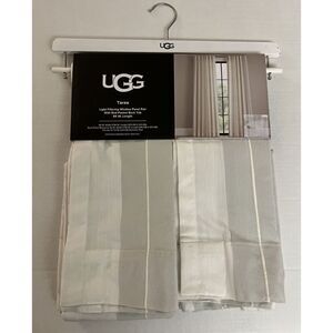 UGG Tarea Set 2 Light Filter Window Panels/Curtains Rod Back Tab Gray Violet 84"